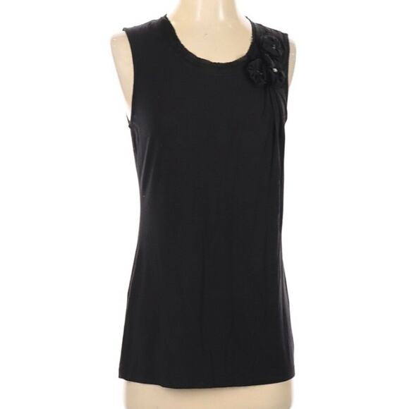 Lucy & Laurel Black Scoop Neck Embellish Tank Top - Picture 3 of 6